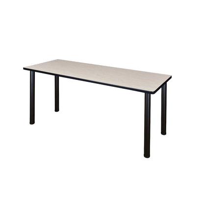 66 x 24 in. Training Seminar Table- Maple Top, Black Legs