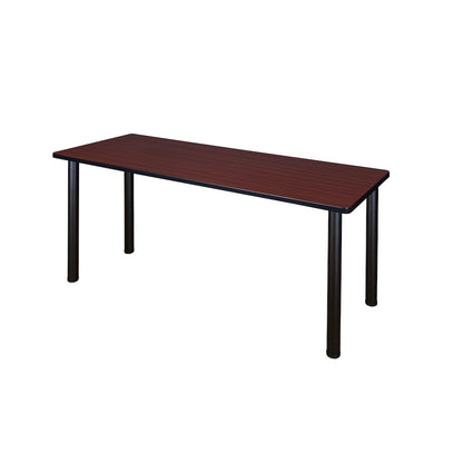 72 x 24 in. Training Seminar Table- Mahogany Top, Black Legs