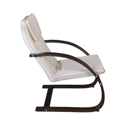 Mia Bentwood Reclining Chair- Mocha Walnut/ Beige