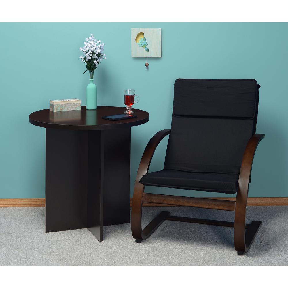 Niche Mia Bentwood Reclining Chair- Mocha Walnut/ Black