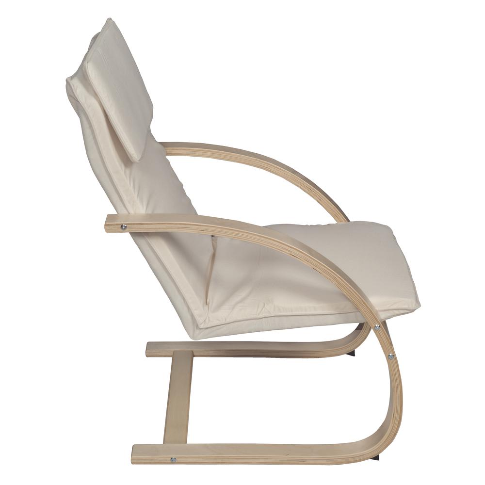 Mia Bentwood Reclining Chair- Natural/ Beige