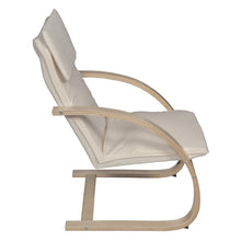 Mia Bentwood Reclining Chair- Natural/ Beige