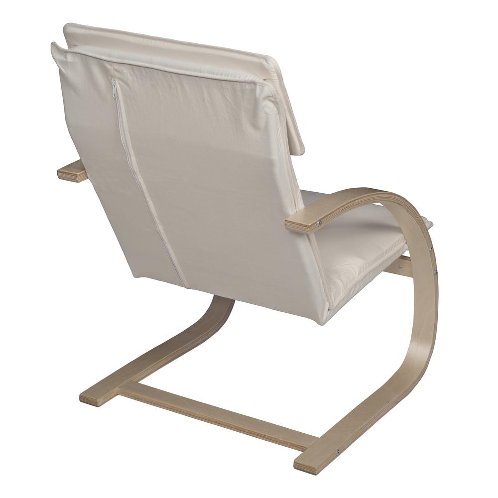 Mia Bentwood Reclining Chair- Natural/ Beige
