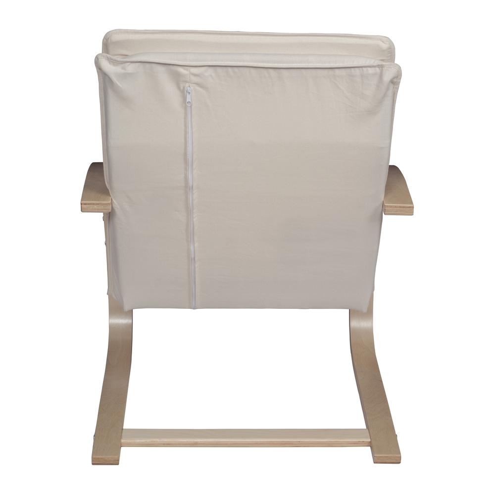 Mia Bentwood Reclining Chair- Natural/ Beige