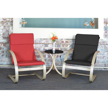 Mia Bentwood Reclining Chair- Natural/ Black