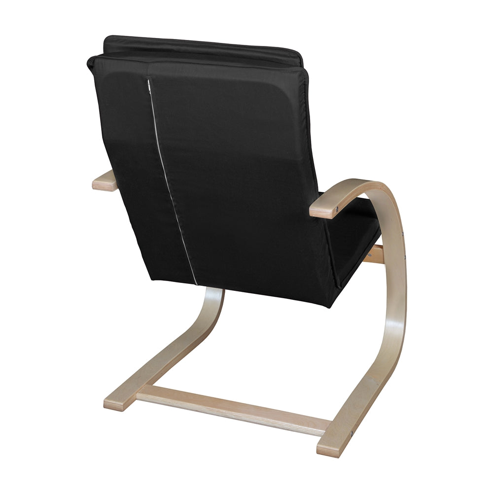 Mia Bentwood Reclining Chair- Natural/ Black