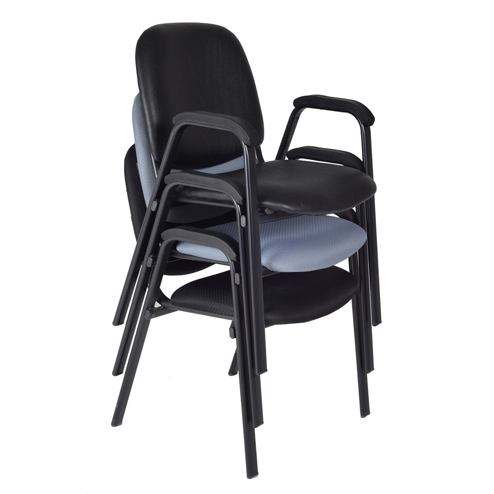 Ace Vinyl Stack Chair- Black