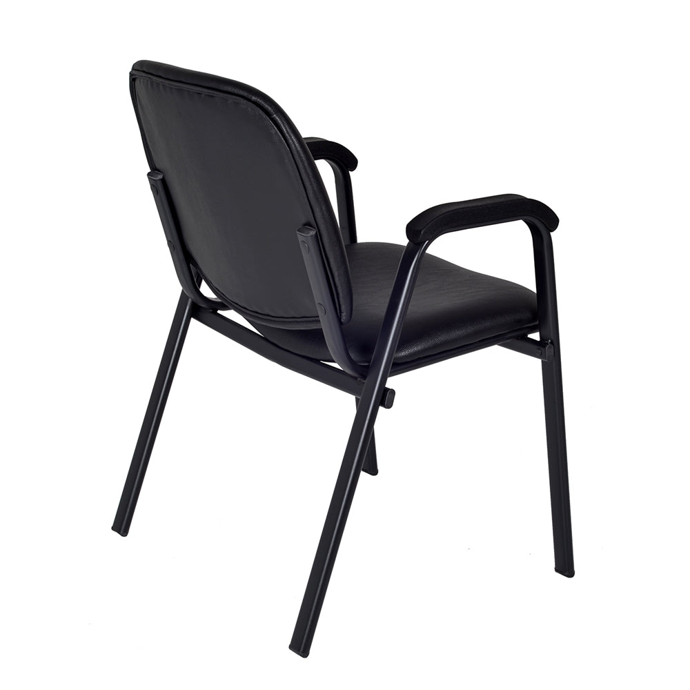 Ace Vinyl Stack Chair- Black
