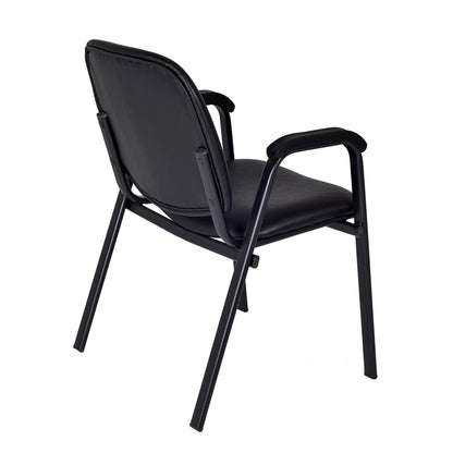 Ace Vinyl Stack Chair- Black