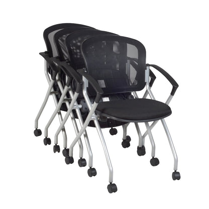 Cadence Nesting Chair (4 pack)- Black