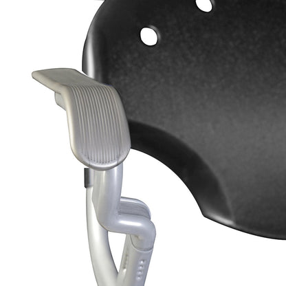 Rico Classroom Training Mobile Stack Chair with Arms - Black - 4 Pack