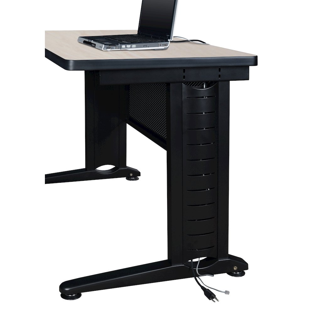 72 x 58 in. 2 Person Bench Workstation Desk- Maple