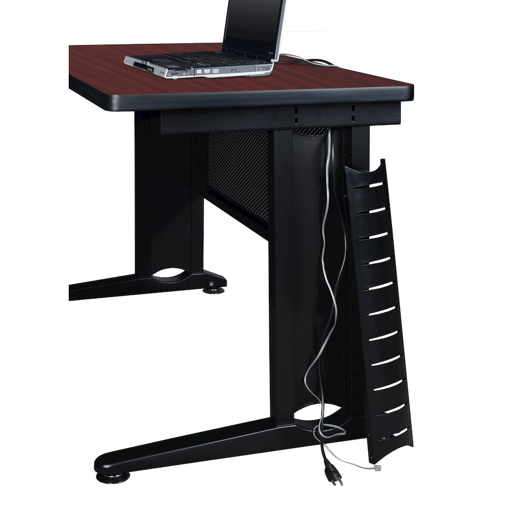 72 x 58 in. 2 Person Bench Workstation Desk- Mahogany