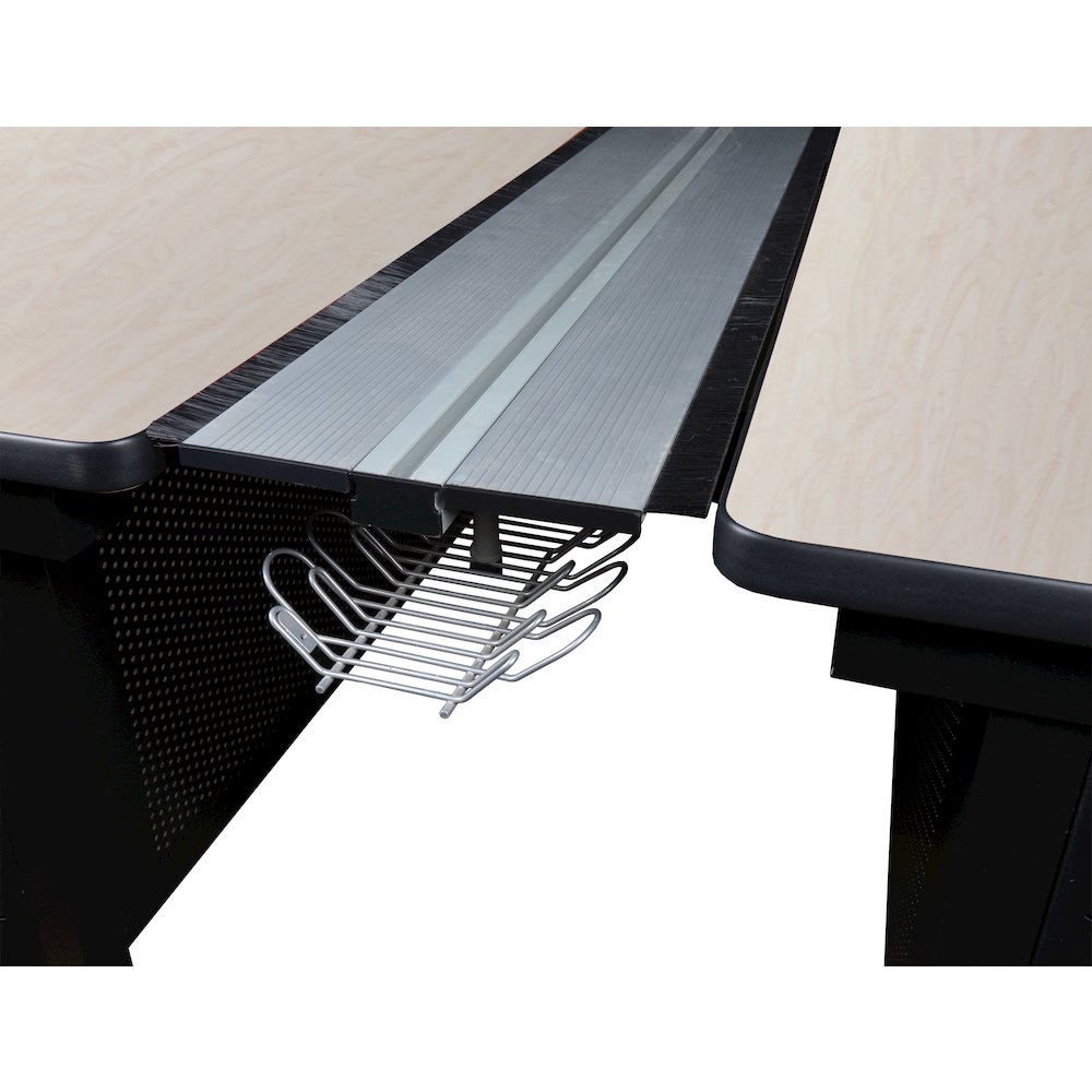 72 x 58 in. 2 Person Bench Workstation Desk- Maple