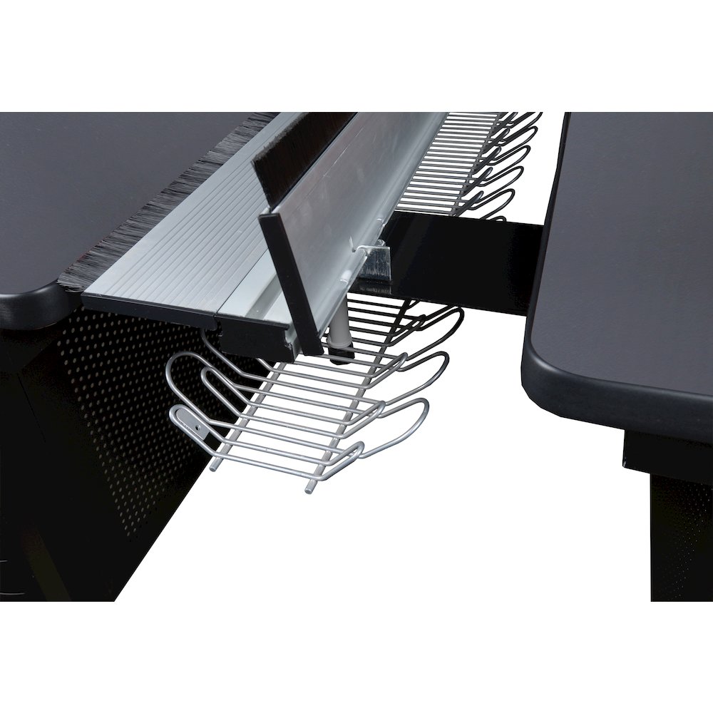 72 x 58 in. 2 Person Bench Workstation Desk- Grey