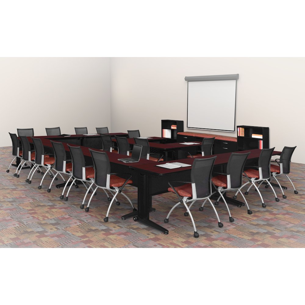 60 x 24 in. Seminar Training Table- Mahogany