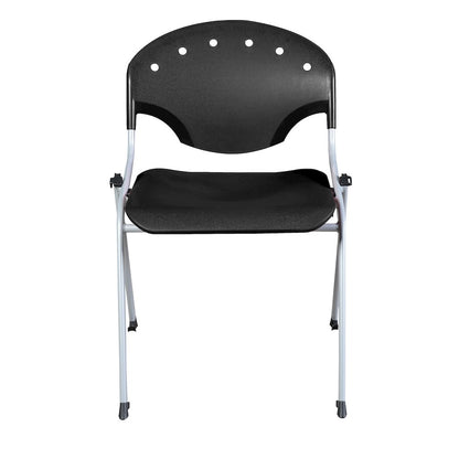 Rico Classroom Training Stack Chair Armless - Black - 4 Pack