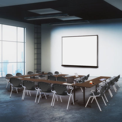 Rico Classroom Training Stack Chair with Arms - Black - 4 Pack