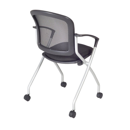 48 x 24 in. Flip-Top Privacy Nesting Table- Cherry, 2 Cadence Nesting Chairs