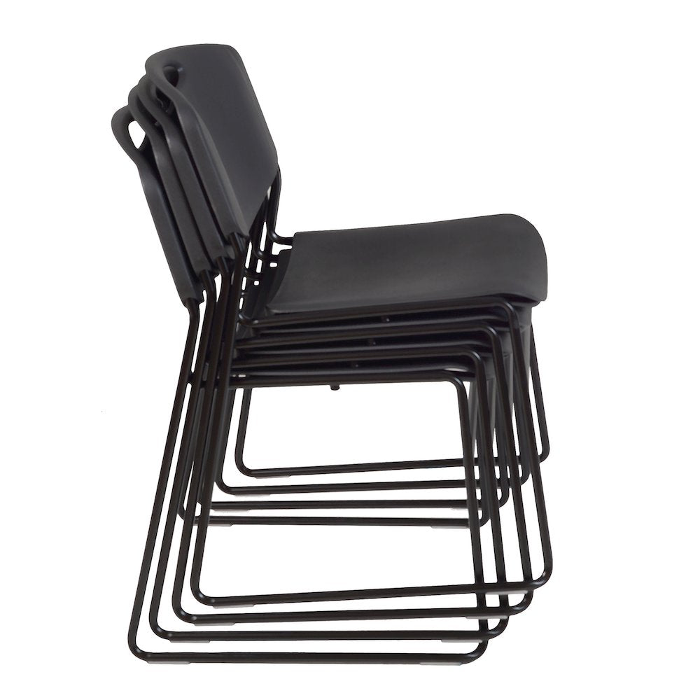 Zeng Stack Chair (4 pack)- Black