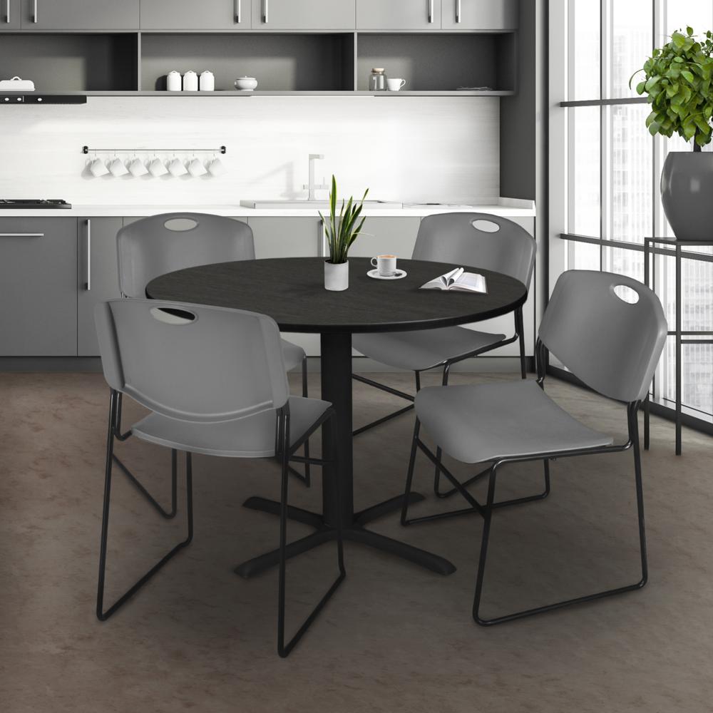 Zeng Stack Chair (8 pack)- Grey