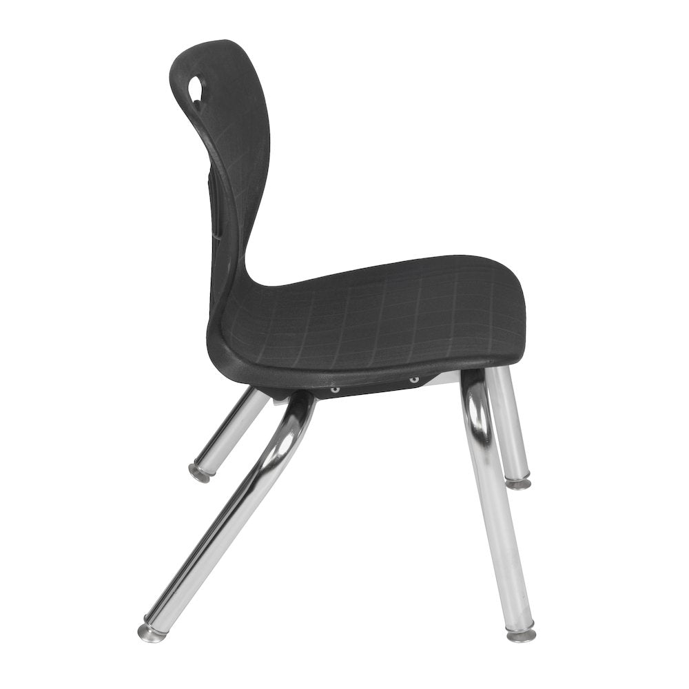 48x24 in. Adjustable Classroom Table- Cherry & 2 Andy 12 in. Stack Chairs- Black