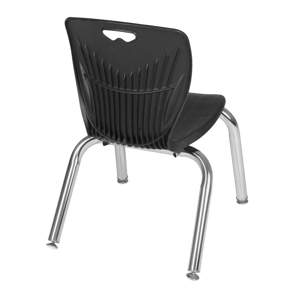 48x24 in. Adjustable Classroom Table- Cherry & 2 Andy 12 in. Stack Chairs- Black