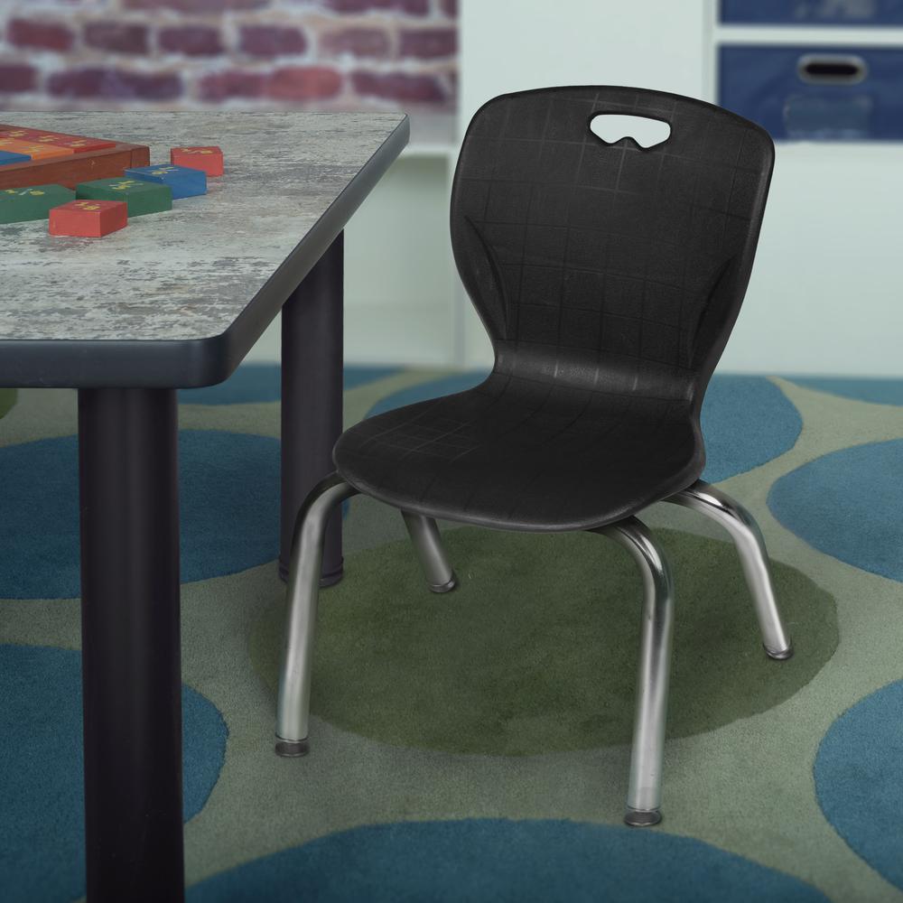 Andy 12" Stack Chair (20 pack)- Black