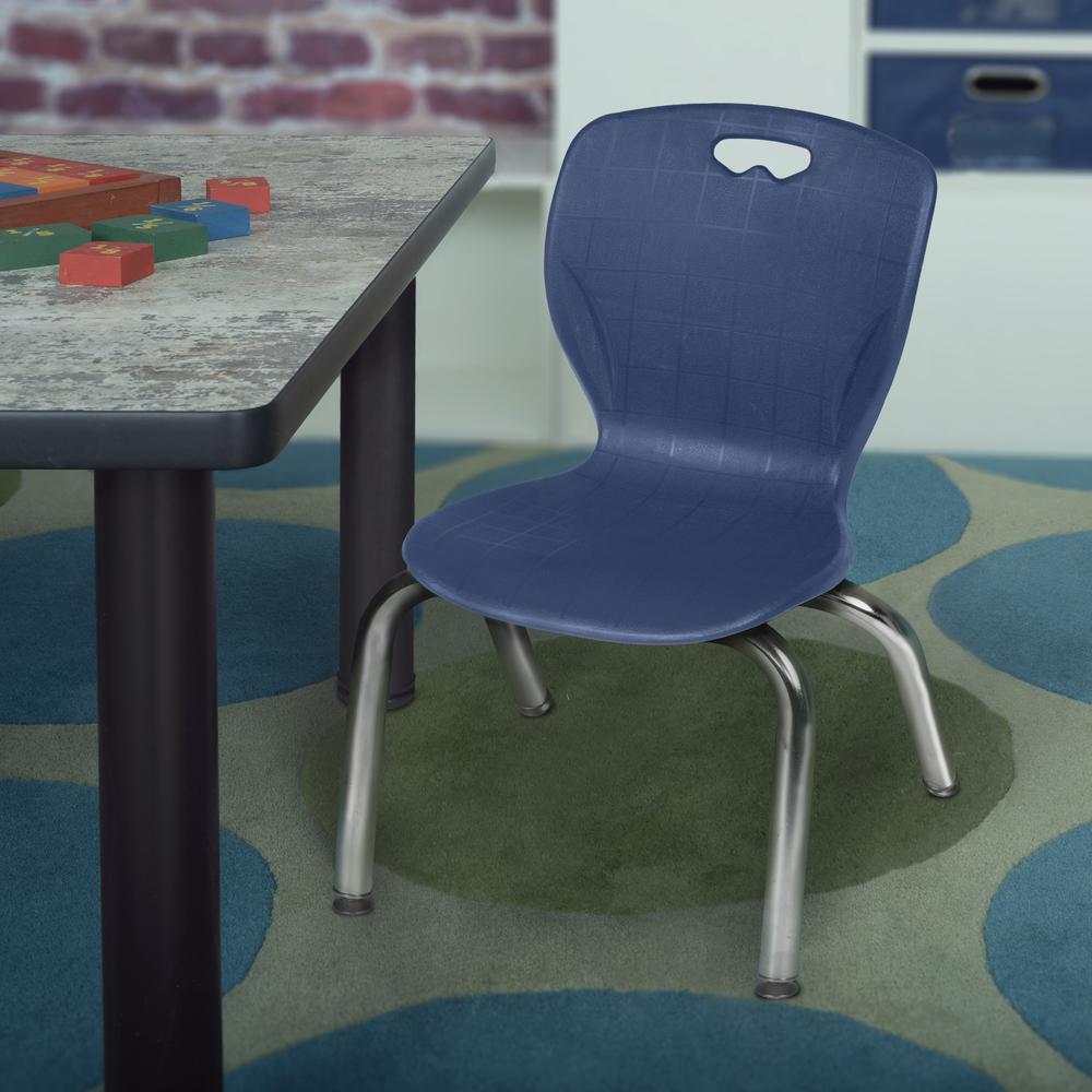 Andy 12" Stack Chair (20 pack)- Navy Blue