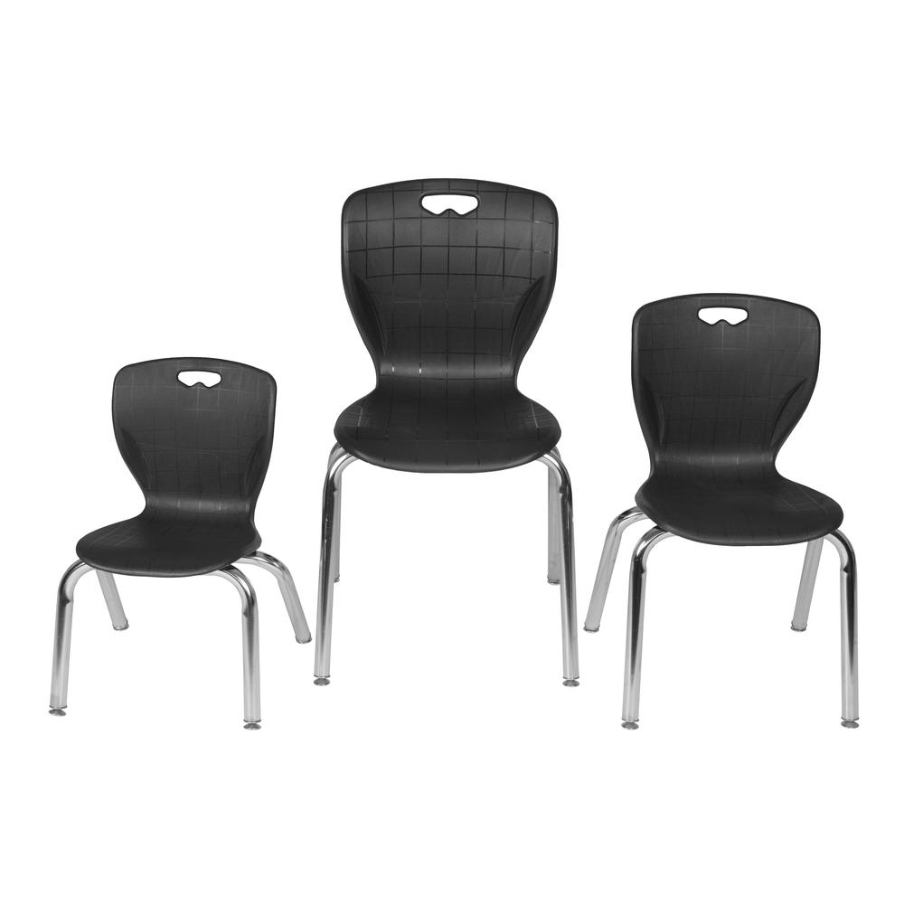 Andy 18" Stack Chair (4 pack)- Black