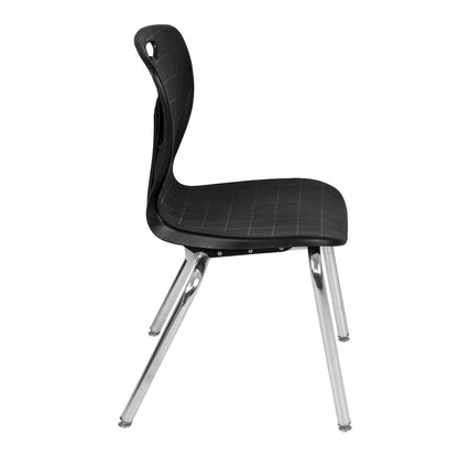60x30 in. Adjustable Classroom Table- Maple & 2 Andy 18 in. Stack Chairs- Black