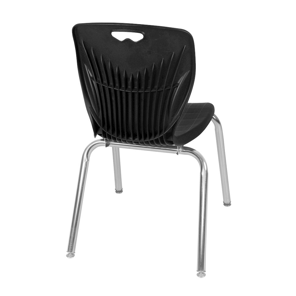 60x30 in. Adjustable Classroom Table- Maple & 2 Andy 18 in. Stack Chairs- Black