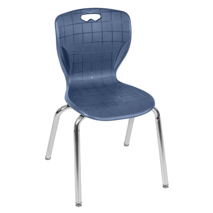 60 x 30 in. Adjustable Classroom Table- Maple & 2 Andy 18 in. Stack Chairs- Blue