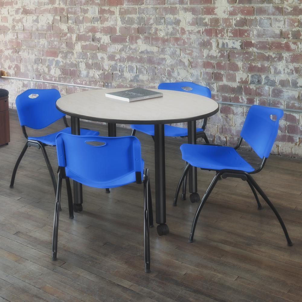 'M' Stack Chair (4 pack)- Blue
