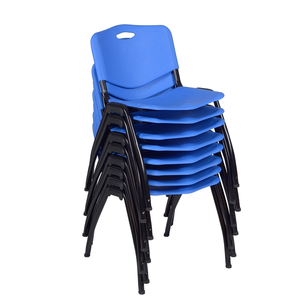'M' Stack Chair (8 pack)- Blue