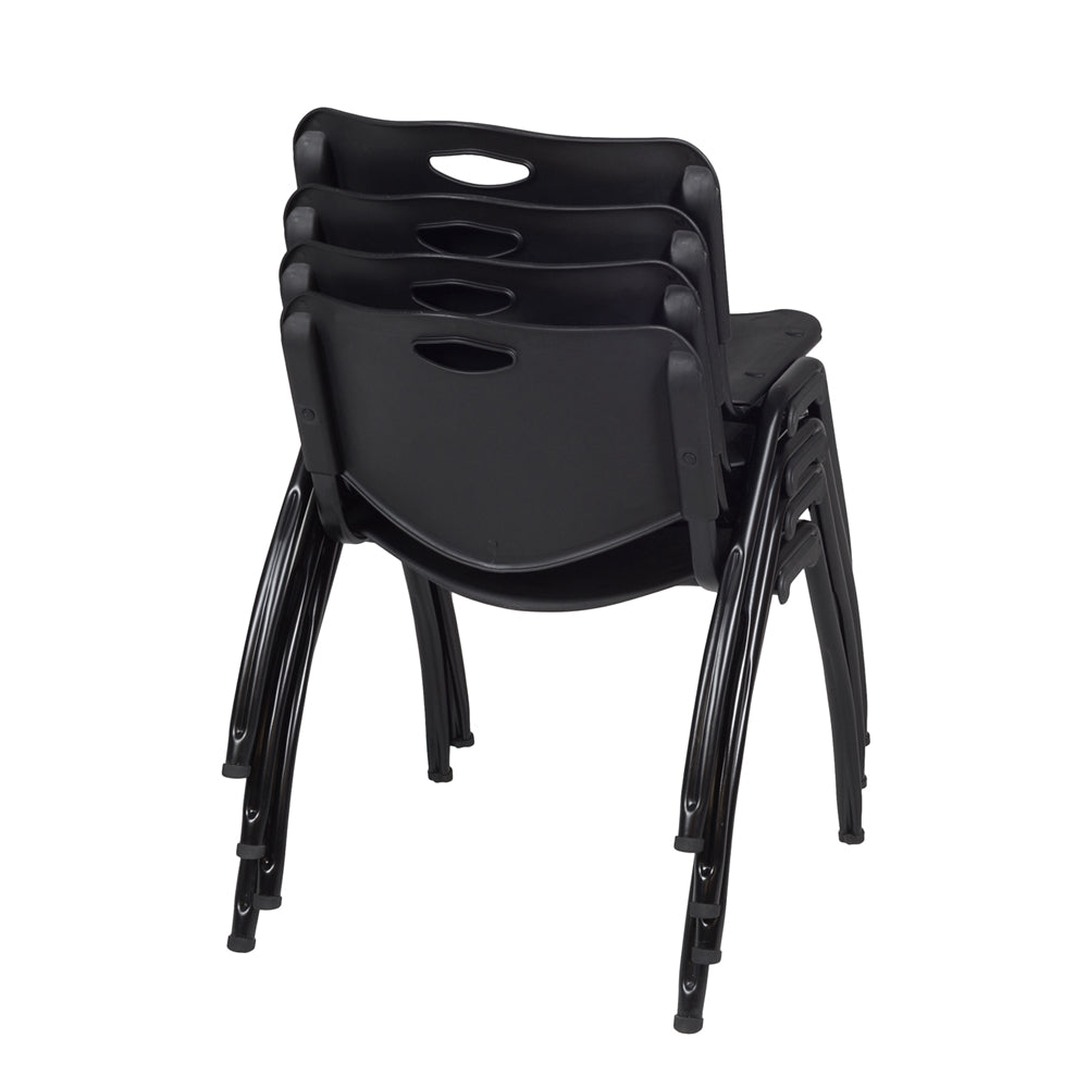 'M' Stack Chair (4 pack)- Black