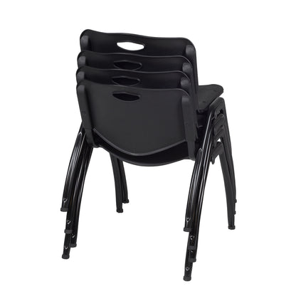 'M' Stack Chair (4 pack)- Black