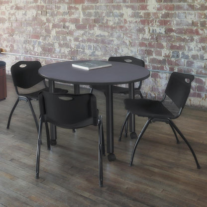 'M' Stack Chair- Black