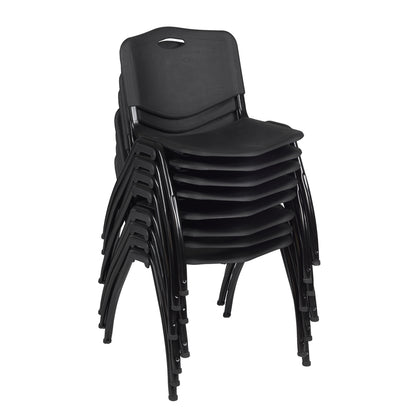 'M' Stack Chair (8 pack)- Black
