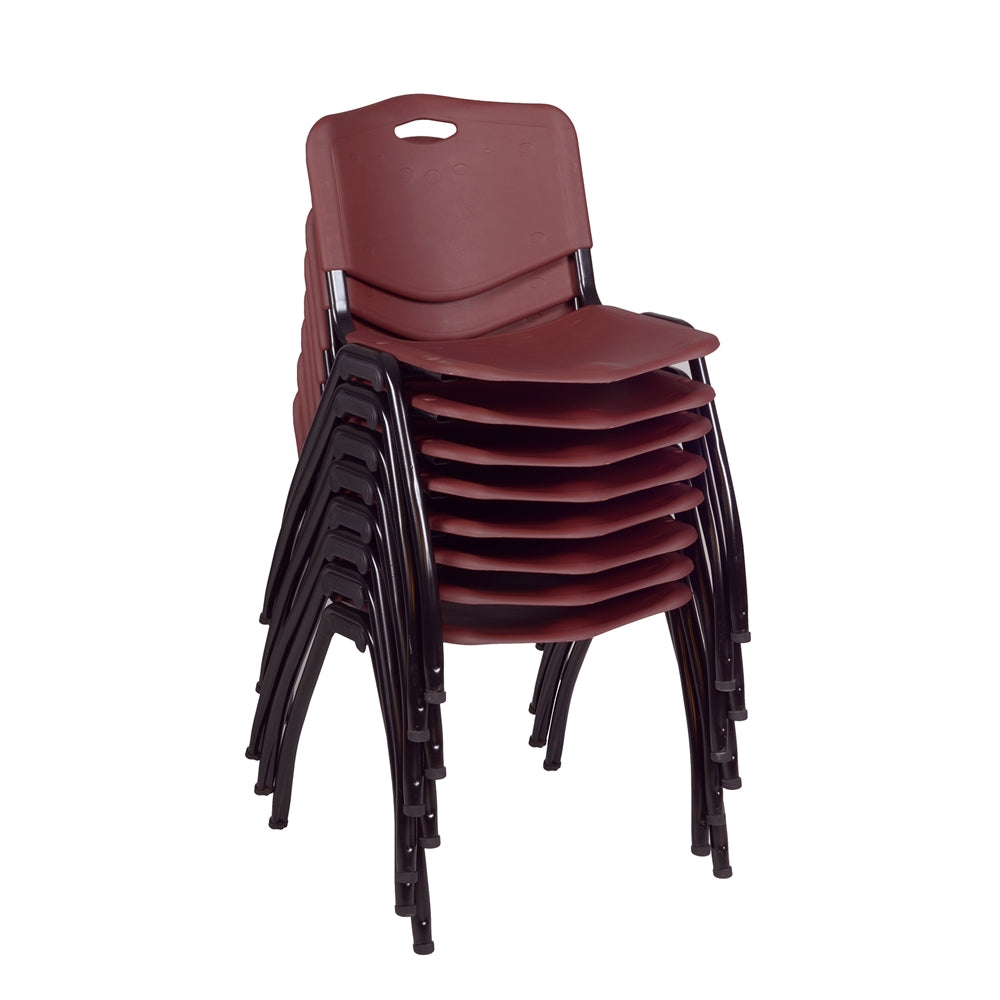 'M' Stack Chair (8 pack)- Burgundy