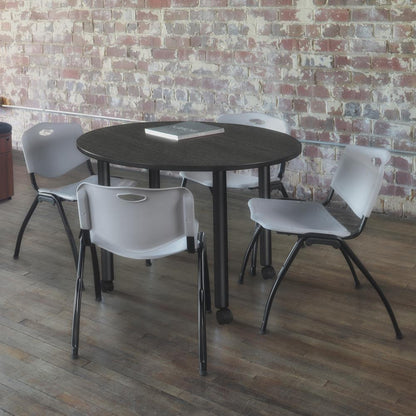 'M' Stack Chair (4 pack)- Grey