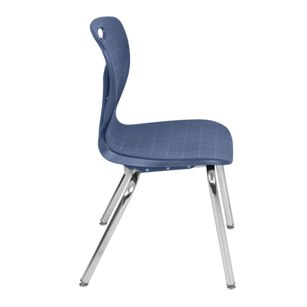 66 x 24 in. Adjustable Classroom Table- Grey & 2 Andy 18 in. Stack Chairs- Blue