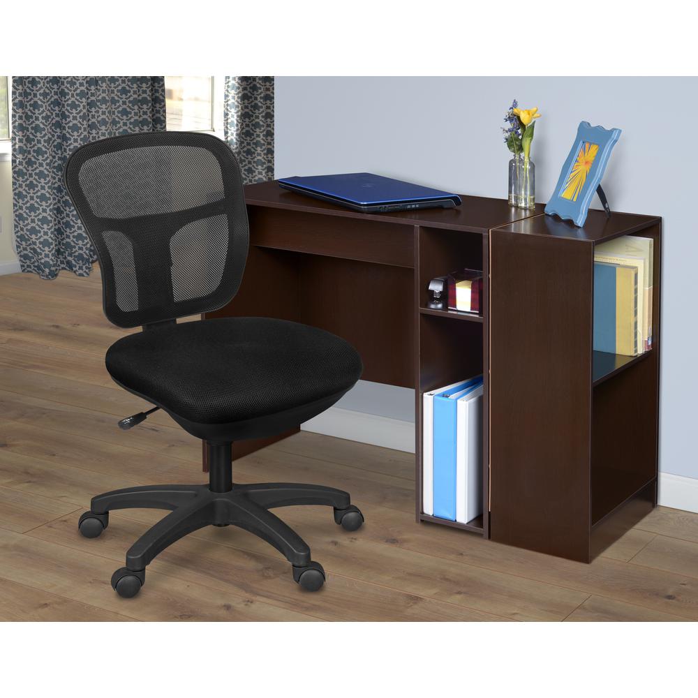 Harrison Armless Swivel Chair- Black