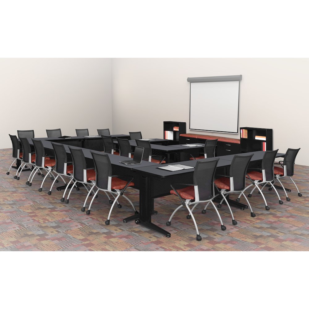 84 x 24 in. Seminar Training Table- Grey