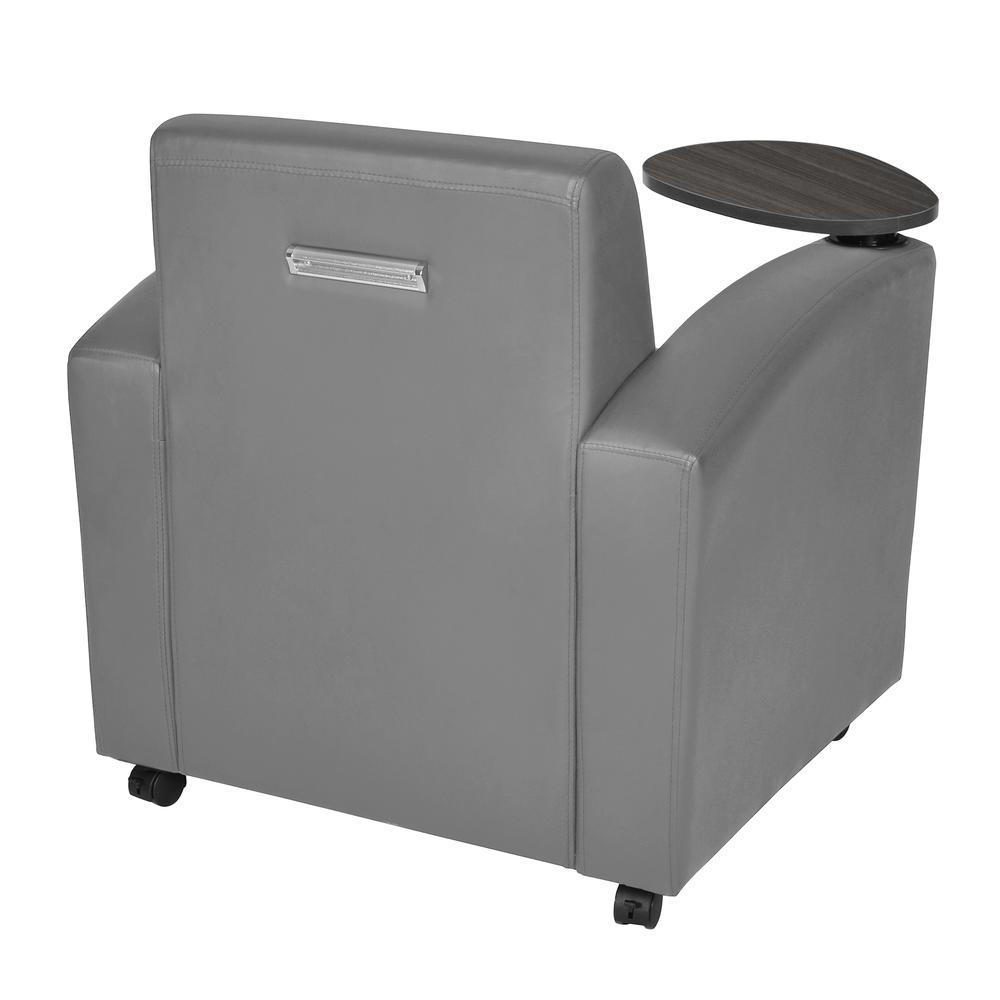 Nova Tablet Arm Chair w/ Storage- Grey/Ash Grey