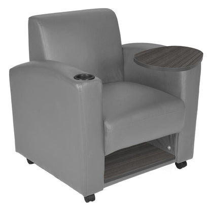 Nova Tablet Arm Chair w/ Storage- Grey/Ash Grey