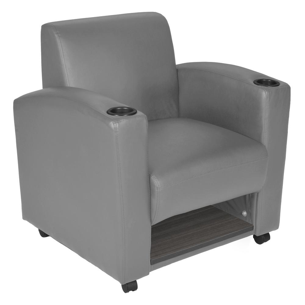 Nova Tablet Arm Chair w/ Storage- Grey/Ash Grey