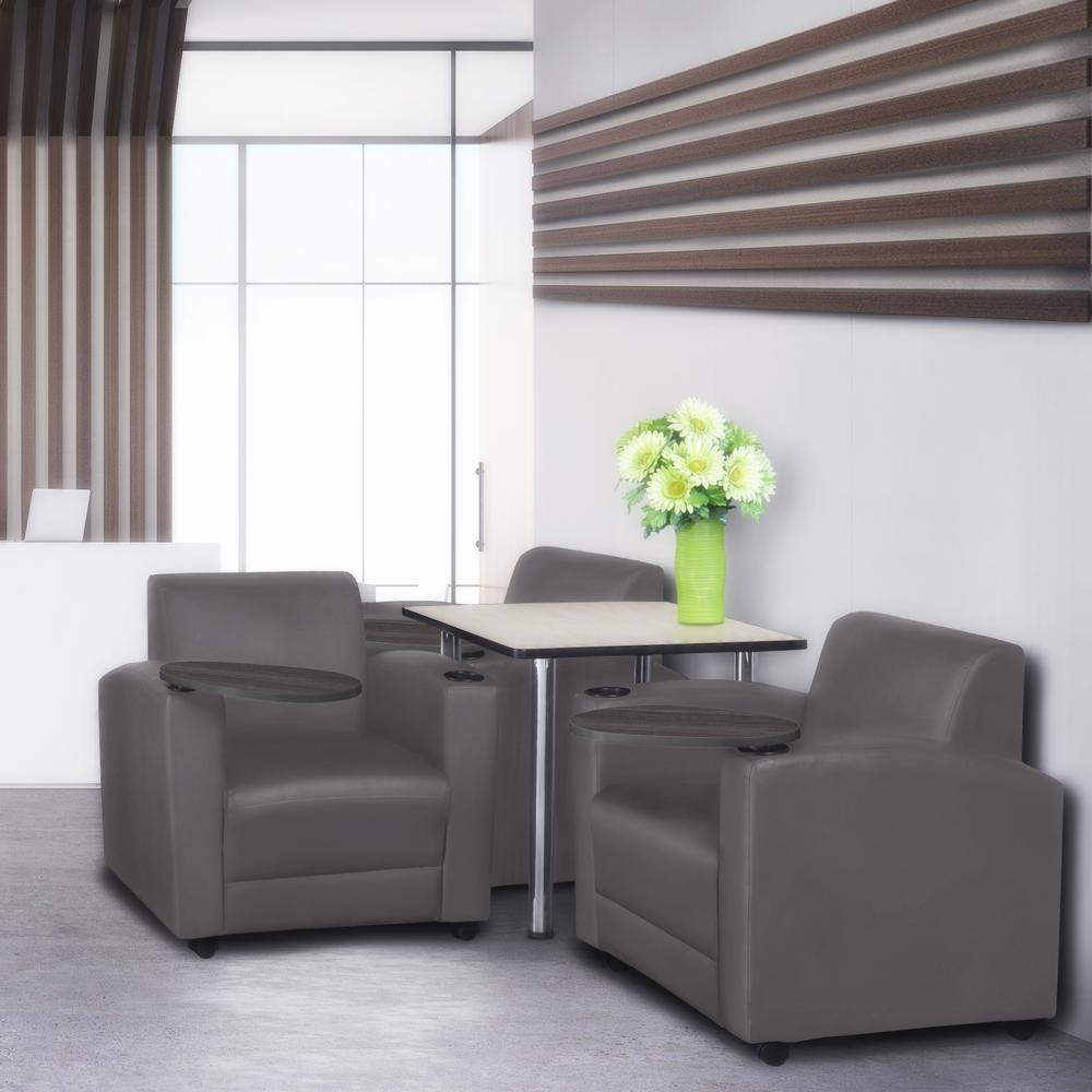 Nova Tablet Arm Chair- Grey/Ash Grey