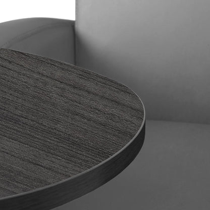 Supernova Tablet Arm Loveseat w/ Storage- Grey/Ash Grey