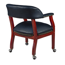 Ivy League Captain Chair with Casters- Black